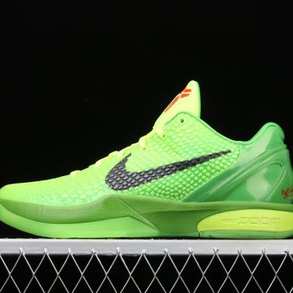 Nike Kirby 6 Green Apple Volt CW2190-300 Mamba Christmas US 10.5